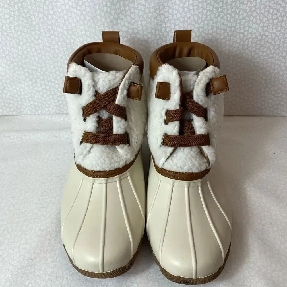 Skechers Women's Size 8 Pond Sherpa Snuggle Waterproof Duck Boots